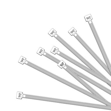 Cable ties 350x4,5mm 1000 pieces white