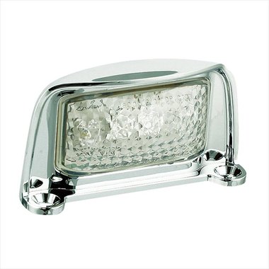 Number plate lamp 12/24V 76x41mm LED chrome