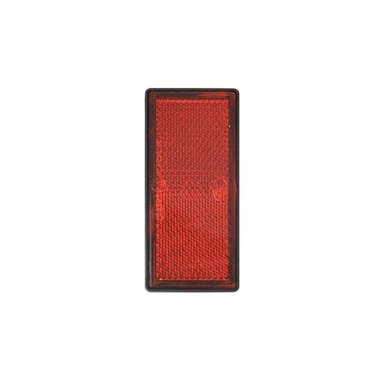 Reflector red 85x39mm self adhesive with base plate
