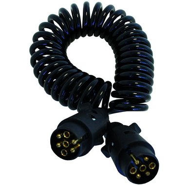 Spiral cable 3M with 2x 7-pin plug PVC