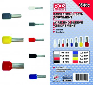 685-delige gesoleerde Ferrules Assortiment