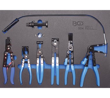 Hose Clamp Pliers Set in Tool Tray
