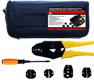 7-piece Crimping Pliers Set with 5 pairs of Jaws
