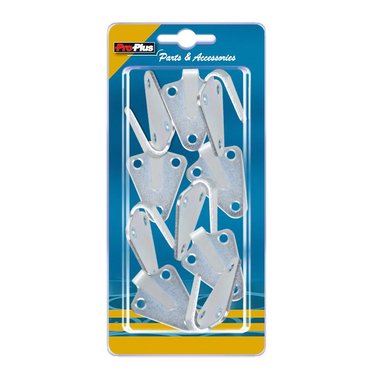 Rope hook metal 40x45mm bended 10 pieces in blister