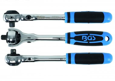 Reversible Ratchet with Ballpoint  finely toothed  6.3 mm (1/4)