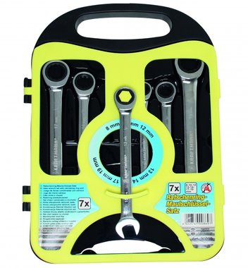 Ratchet Combination Wrench Set 8 - 19 mm 7 pcs