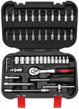 Socket Set 6.3 mm (1/4) Drive 46 pcs