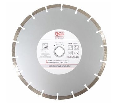 Diamond Cutting Disc, dry Cut, segmented, 230 mm