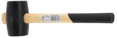 Rubber Mallet, Head Diameter 65 mm, 500 g