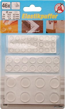 46-piece Elastic Stopper Set, self-adhesive, transparent