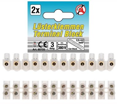 Luster Terminals 2.5mm², 2 pieces of 12 block