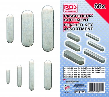 60-piece Feather Key Assortment