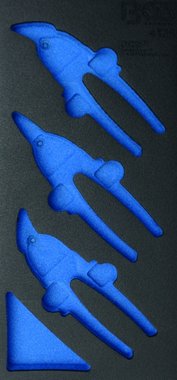 1/3 Tool Tray for Workshop Trolleys, empty: for 3-piece Mini Body Sheet Shears