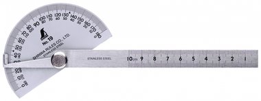 Degree arc / degree gauge 180° with ruler