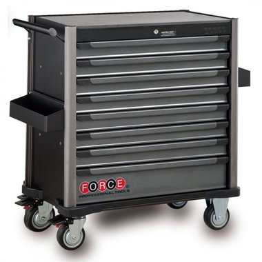 Black jumbo Tool Trolley with 8 drawers and 365-piece tools (EVA)