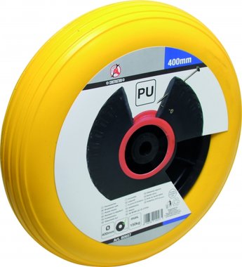 PU Wheel for Wheelbarrow, yellow, 400 mm