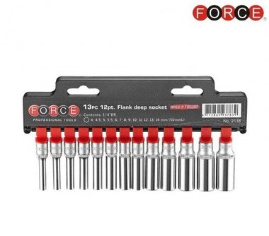 1/4 6-point deep socket set 13pc