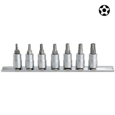 1/4 Five-sided Star tamperproof socket bit set 7pc