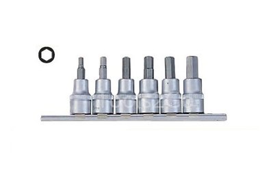 3/8 Hex socket bit set 6pc