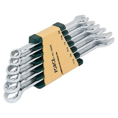 Combination wrench set SAE 6pc