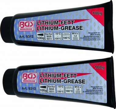 Lithium Grease for Grease Gun BGS 9311, 2 Tubes