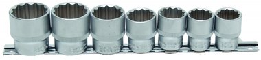 7-piece Socket Set, 1/2, 12-pt., 20 - 32 mm