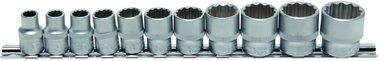 11-piece Socket Set, 3/8, 12-pt., in INCH, 5/16 - 7/8