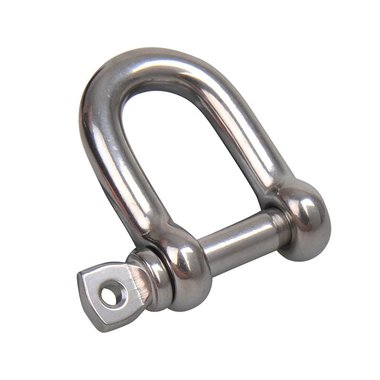 D-shackle 10mm, A4 RVS AISI 316, 4.000 daN