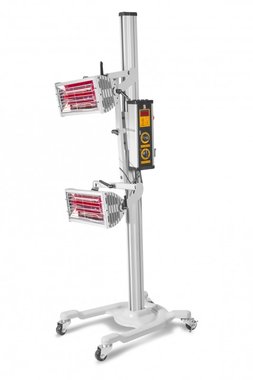 Infrared paint dryer with 2 lamps