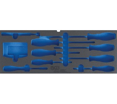 Foam tool tray for Item no. 3312, empty: for screwdrivers, bit sets and magnet lifters