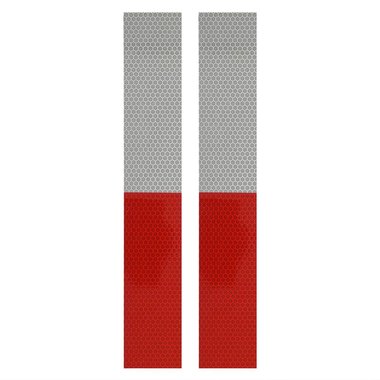 Reflective tape 5x30cm red/white set of 2 pieces