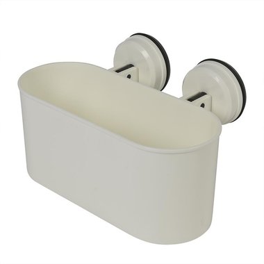 Oval bucket with suction cup white 6kg