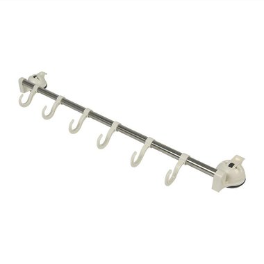 Rod with 6 hooks and suction cups white 6kg