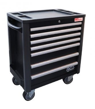 Workshop Trolley 7 drawers extra low total height with 209 tools