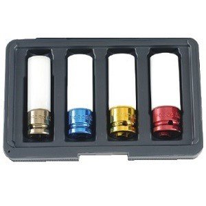 1/2 DR. Wheel nut 6pt. Power pack set 4-piece