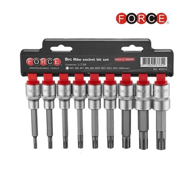 1/2 Ribe socket bit set 9pc