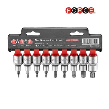 1/2 Star socket bit set 9pc