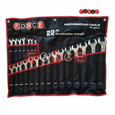 Combination wrench set 22pc
