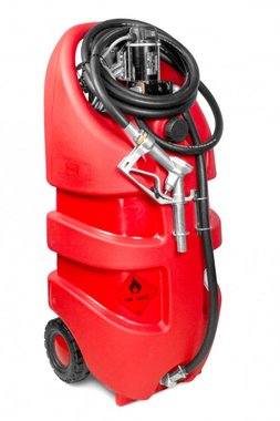 Red diesel tank 110 l, pump piusi 12 v hose + automatic gun