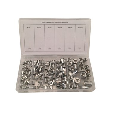 Aluminium Rivet Nuts Assortment 150pc