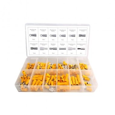 Cable connectors yellow 110-piece
