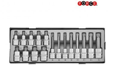 1/2 DR. Spline socket bit set 17-piece