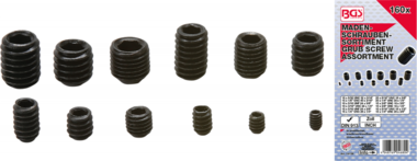 Grub Screw Assortment  Inch Sizes  160 pcs.