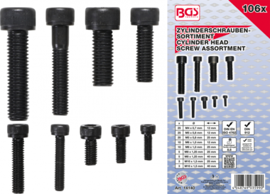 Cylinder Head Screw Assortment internal hexagon 106 pcs.