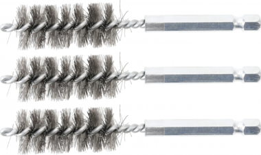 Steel Brush | 17 mm | 6.3 mm (1/4) Drive | 3 pcs.