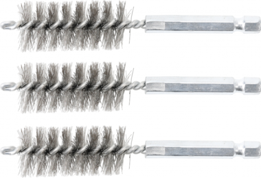 Steel Brush | 19 mm | 6.3 mm (1/4) Drive | 3 pcs.