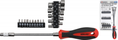 Screwdriver Bit Set | with flexible shaft | 31 pcs.