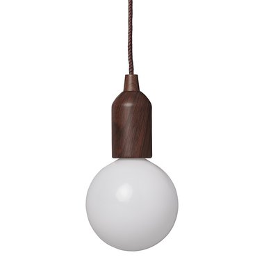 Retro lamp XL wood motif with cord 90cm