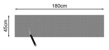 Non slip mat black 180x45cm